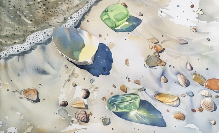 beach glass artwork uk